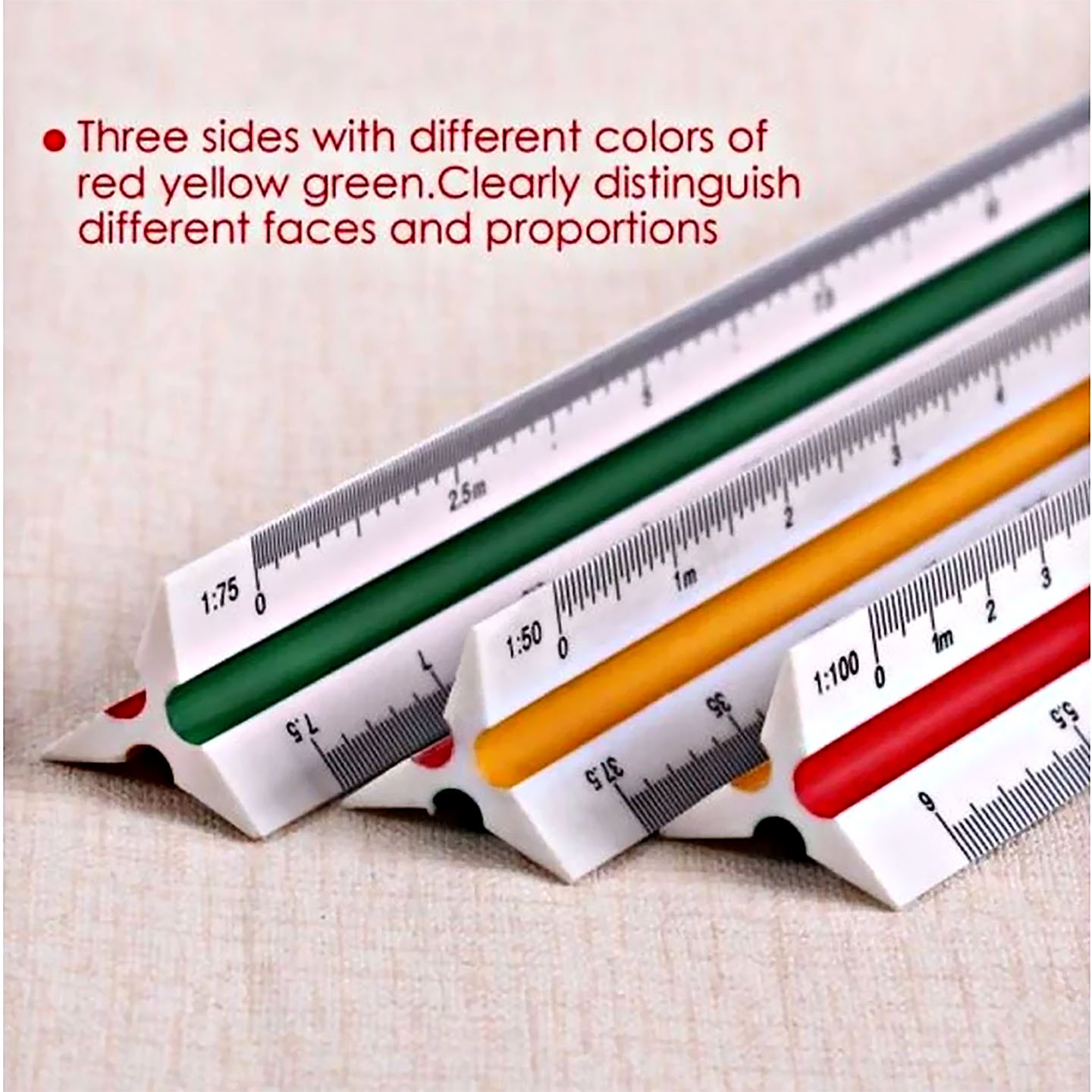 [WE-ARTS] High Precision Scale Ruler Triangle Drawing Scale Ruler A ...