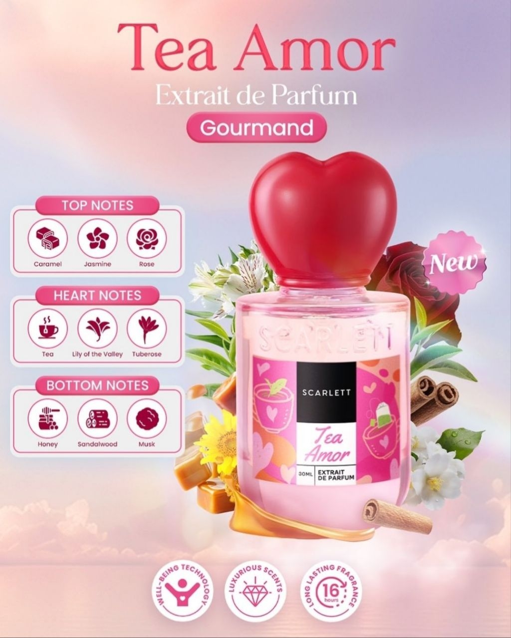 Scarlett Whitening Extrait De Parfum Tea Amor 30ml | Shopee Malaysia