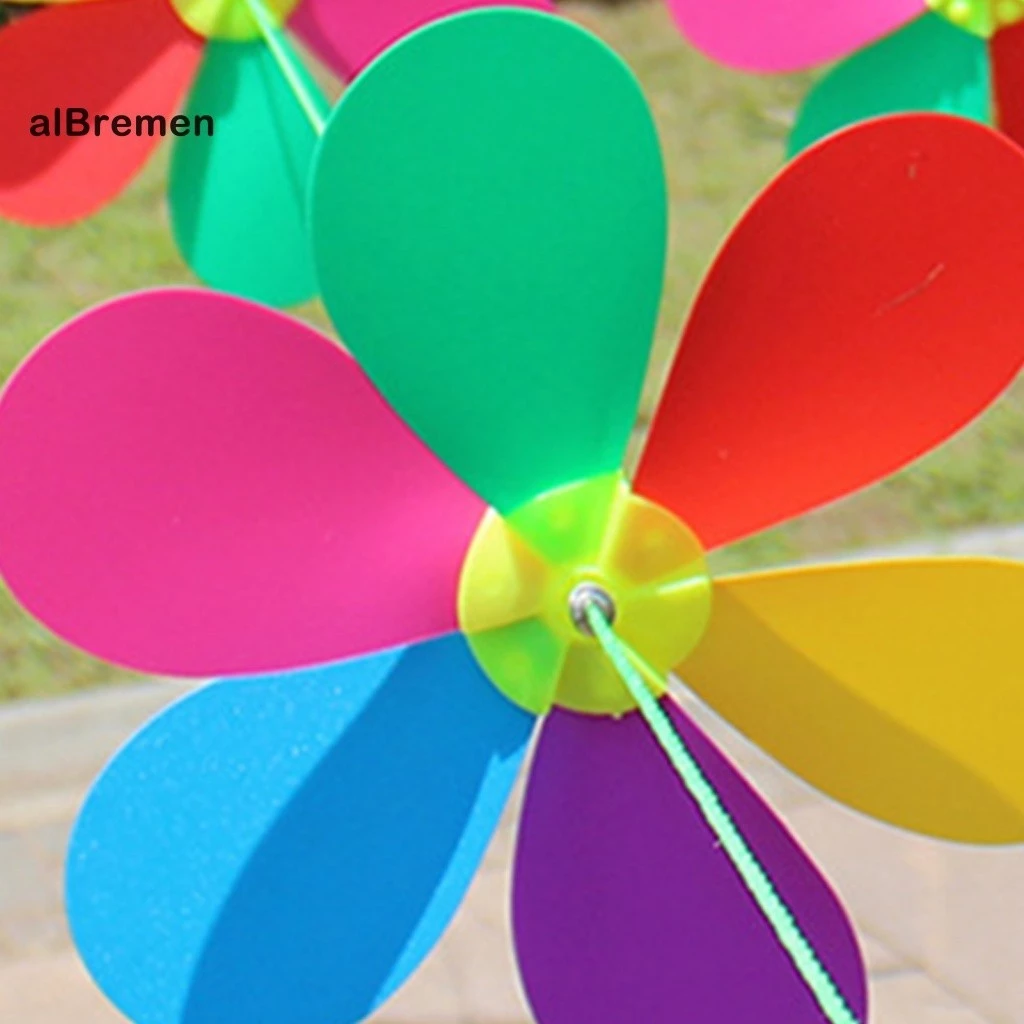 (New) Creative Whirligig Pinwheel for Home Flower Hanging Rope String ...