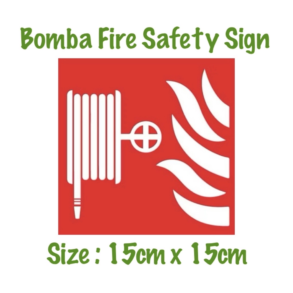 Sticker Bomba Fire Hose Reel Sign ,Fire Safety 消防安全水帶捲盤貼紙，Pelekat Papan ...