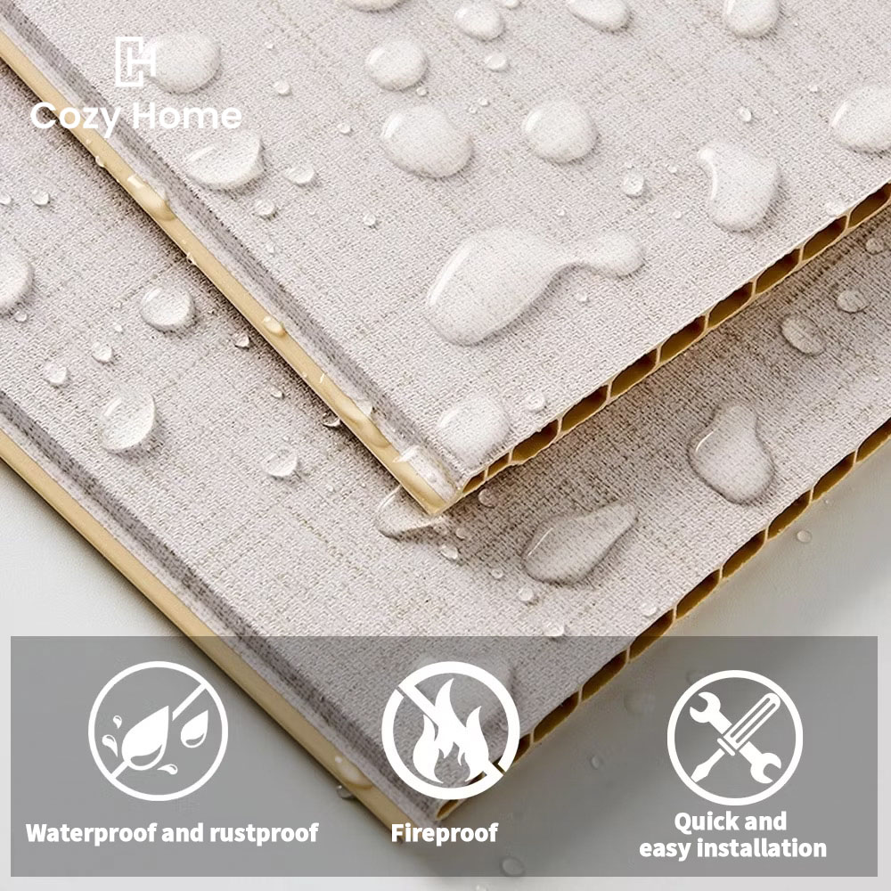 2.9m x 0.4m PVC wall panel Wallboard dinding Click-lock wall plank wpc ...