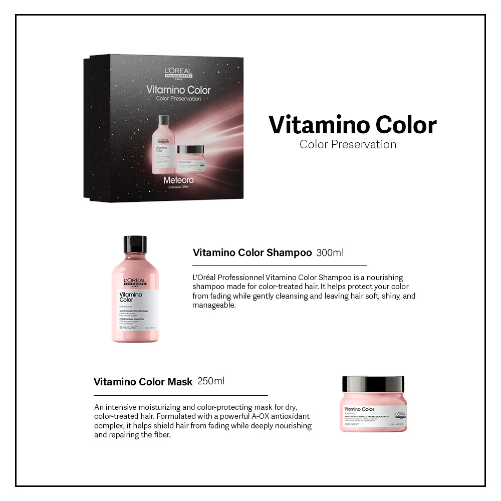 Loreal Professional Vitamino Color Meteora Classic Duo Set ( Shampoo ...