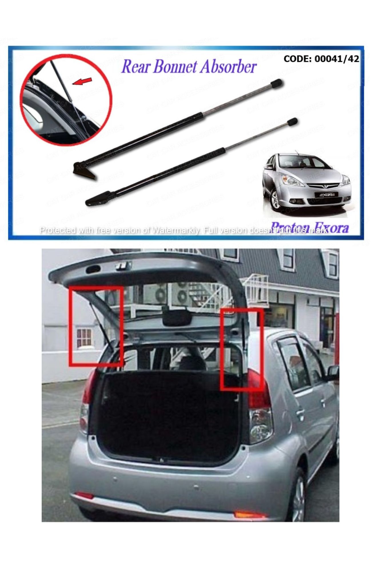 PROTON EXORA REAR BONNET ABSORBER BOOT DAMPER (1PAIR) (1PC) | Shopee ...