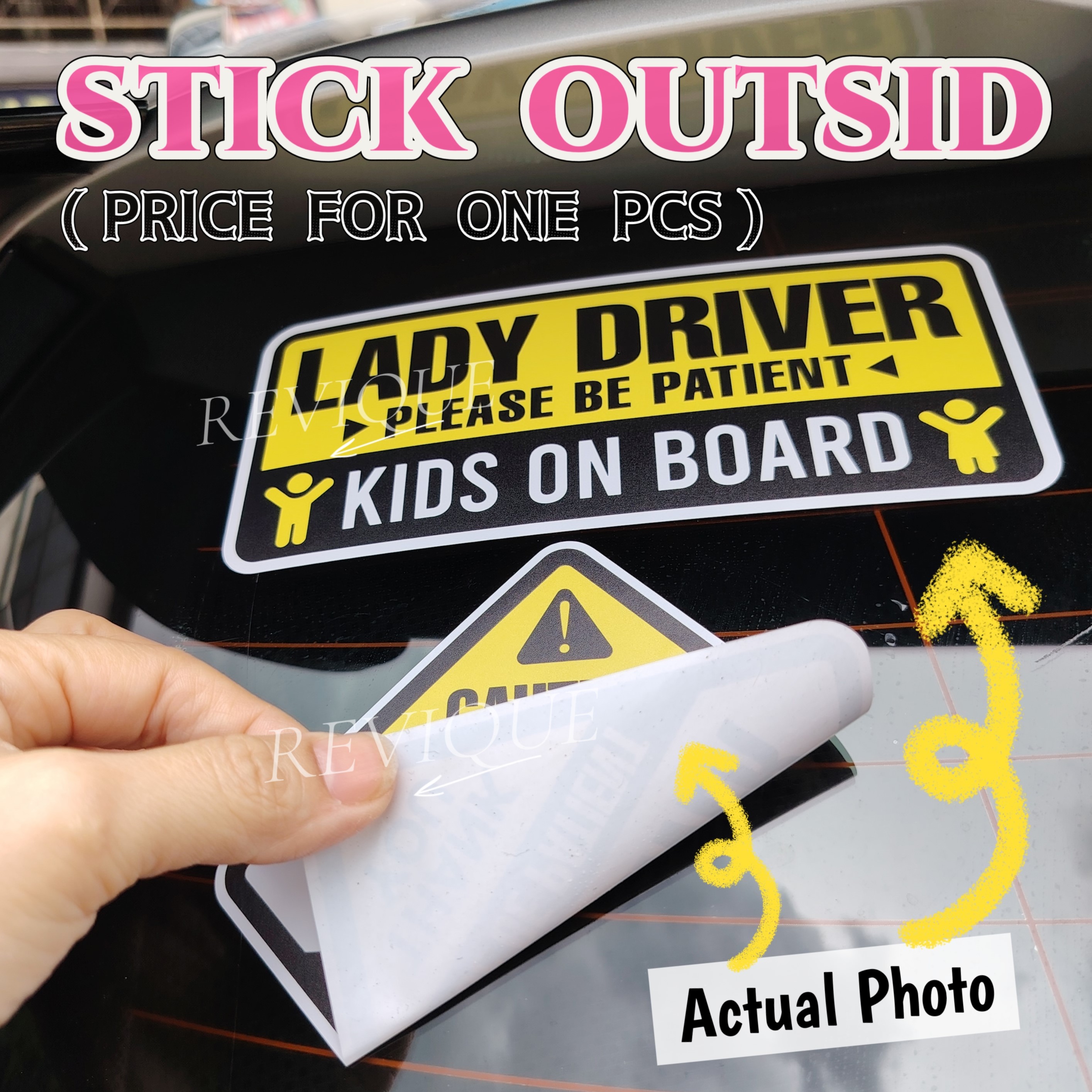 Cute Lady Driver Sticker for Car Window | Pelekat Kereta Comel “Lady ...