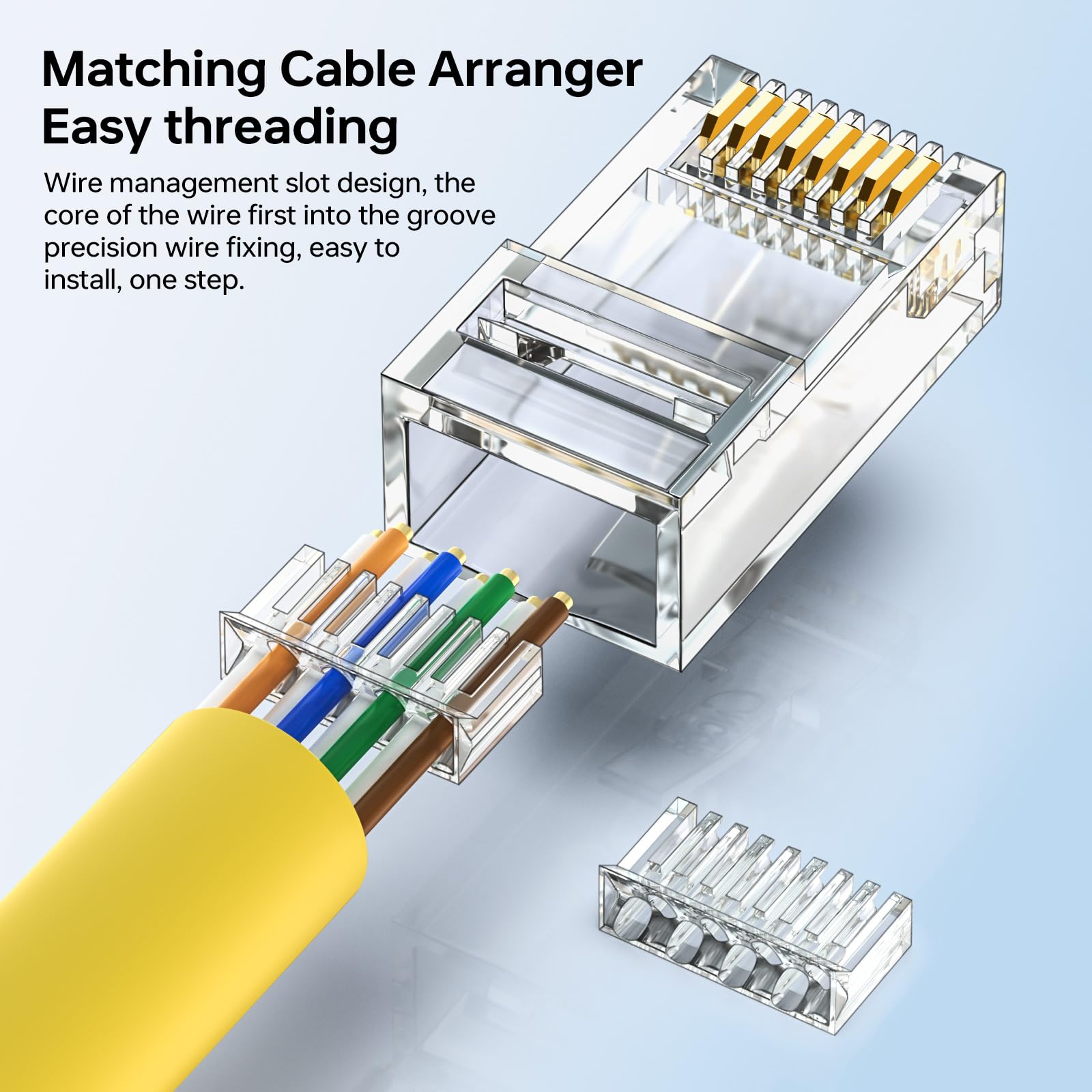 100PCS Cat6a RJ45 Connector/Pure Copper CAT6E Crystal Head/PoE++ ...