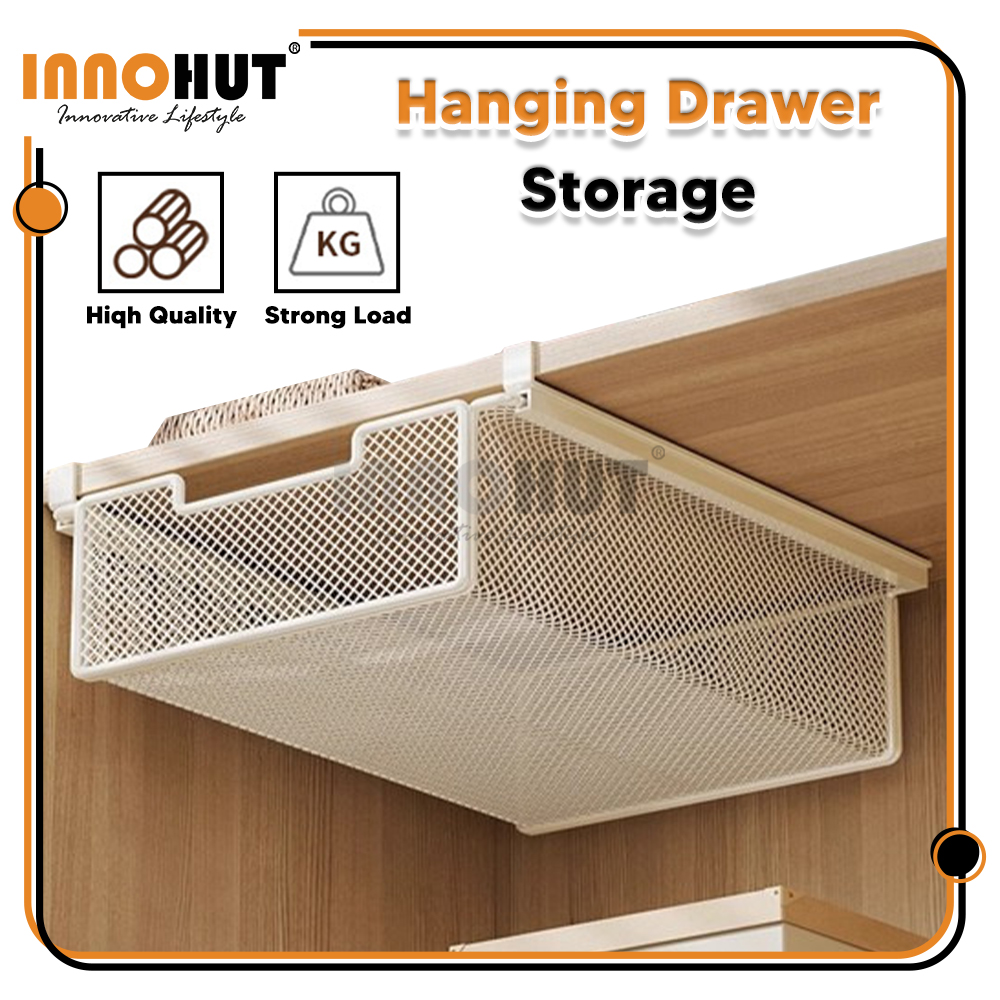 Innohut Metal Mesh Under Hanging Pull Out Drawer Storage Wardrobe ...