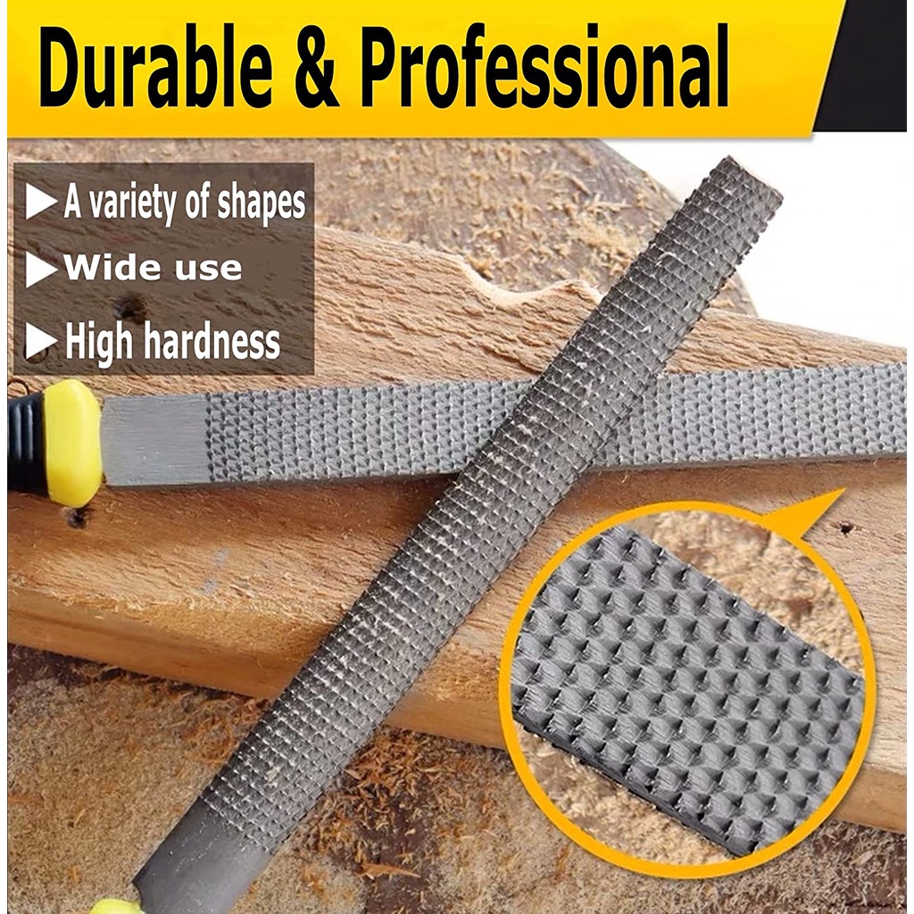 Remax Wood Rasp File 8 inch Wood File Woodworking Files, Round, Half ...
