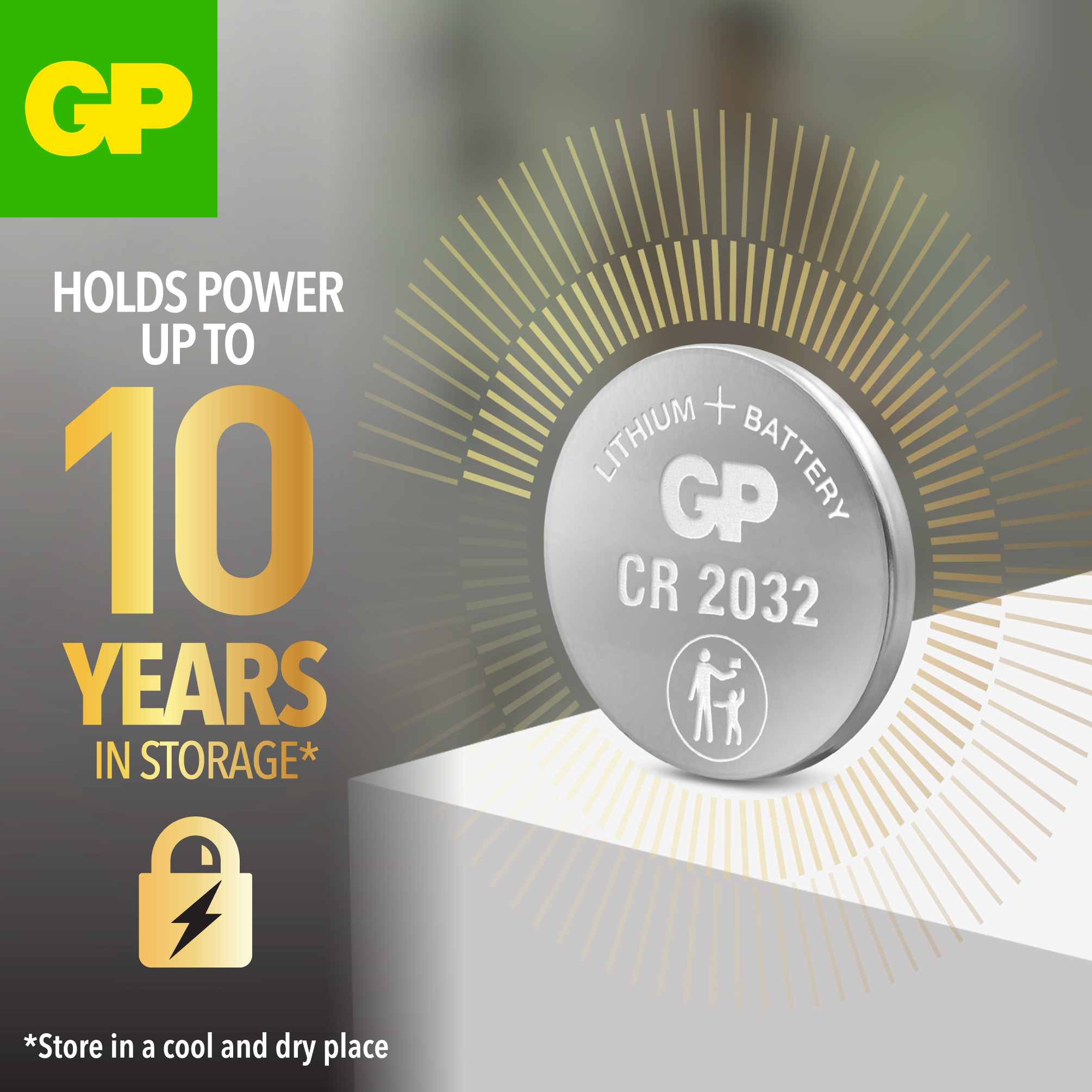 GP Lithium Coin Cells Battery CR2032 [Card of 10s] (5004LC AWI L14 ...