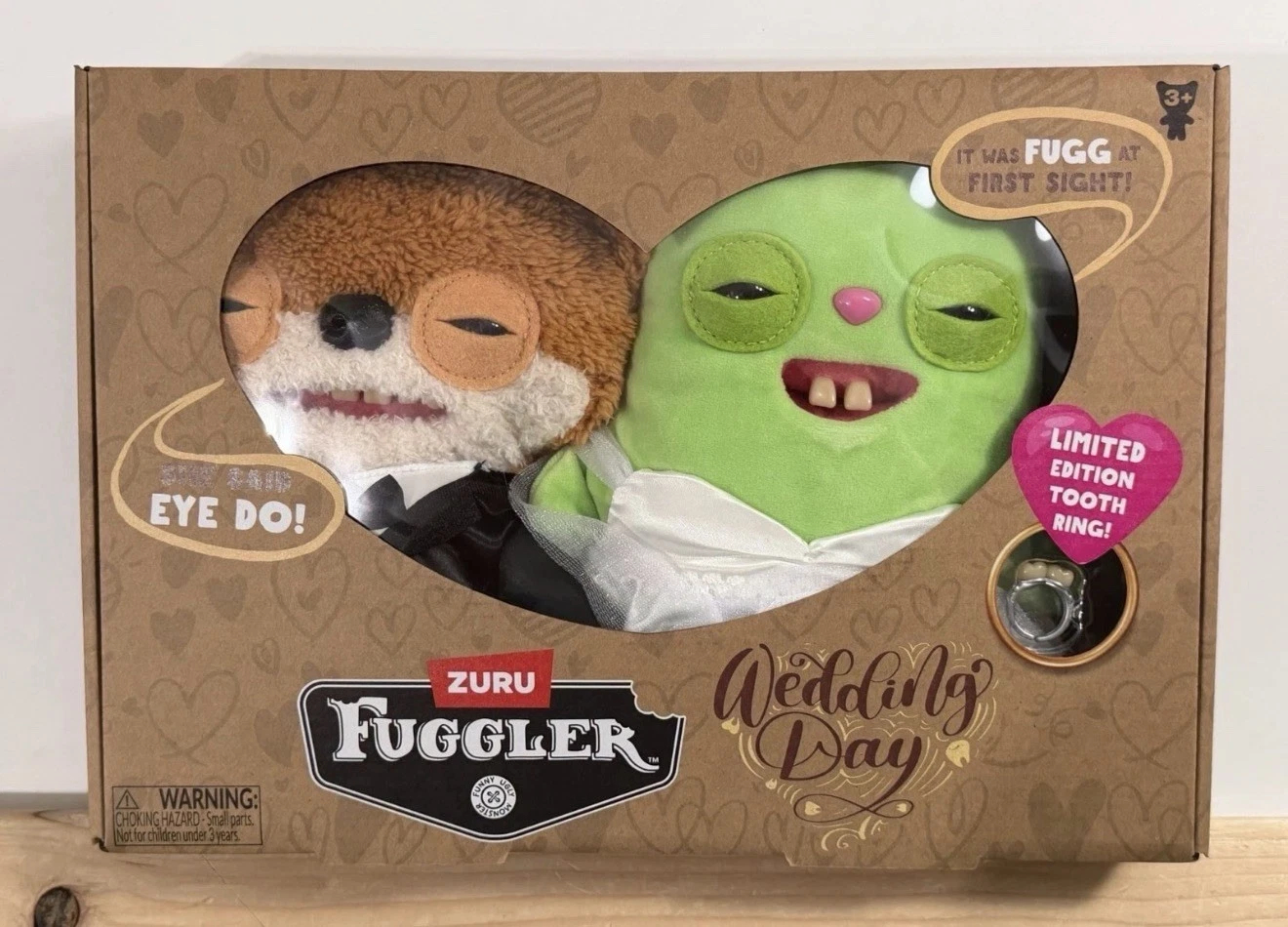 {ORIGINAL} ZURU FUGGLER 2 PACKS WEDDING DAY 9 INCH PLUSH TOYS WITH ...
