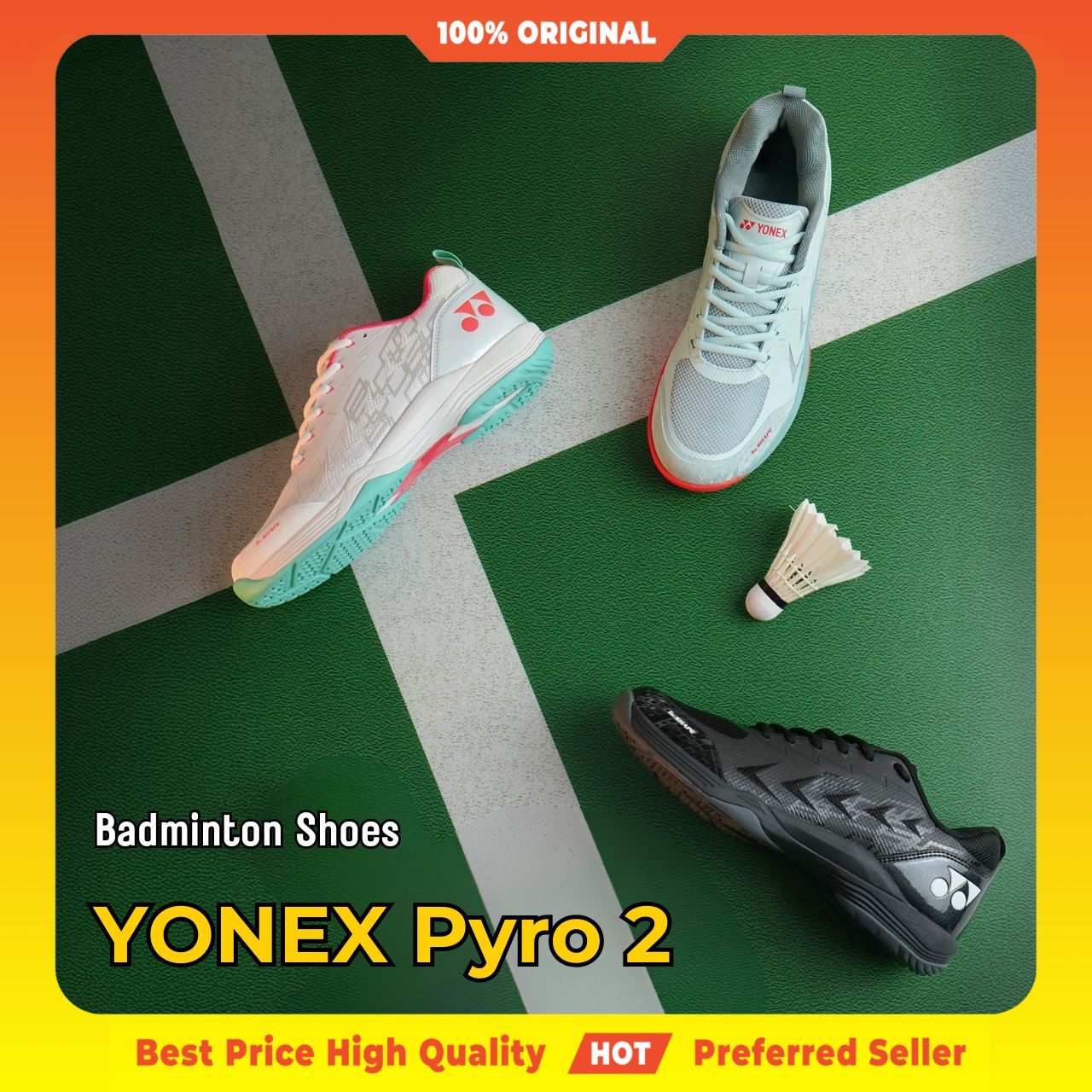 YONEX PYRO 2 Badminton Shoes | Kasut Badminton Original YONEX | REKEK ...