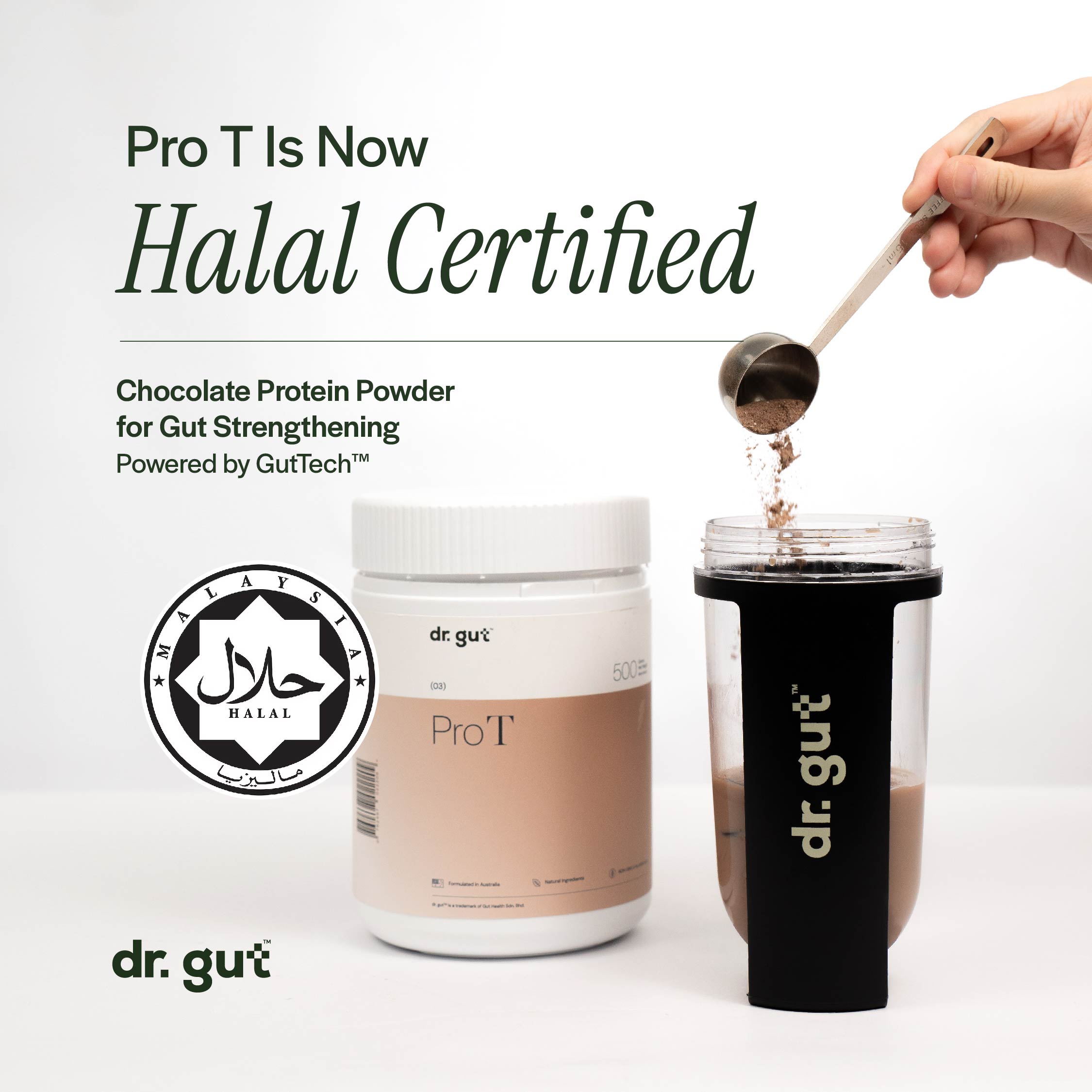 Dr Gut Pro T 500g Chocolate Protein Powder Gut Support Prebiotics ...
