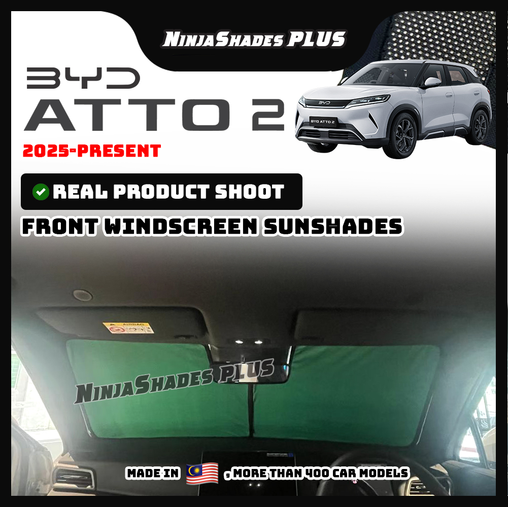 NinjaShades PLUS BYD Atto 2 2025-Present [FWS] FRONT Windscreen Car ...