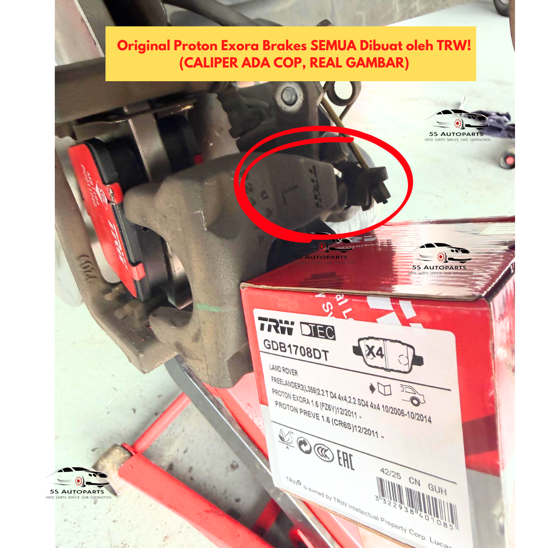 TRW Proton Exora CFE Turbo Rear (Belakang) Disc Rotor (2 PCS) & Disc ...