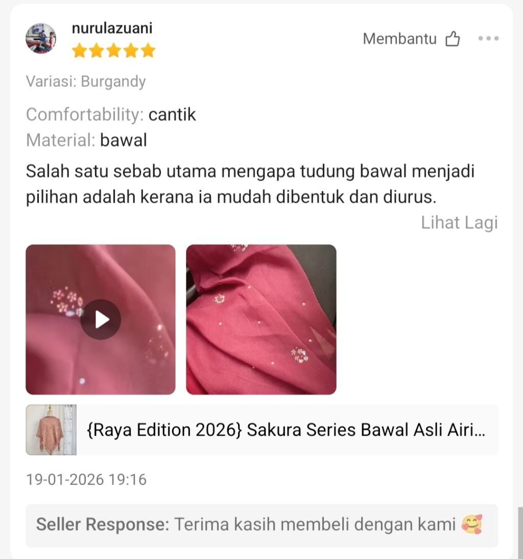 {Raya Edition 2026} Sakura Series Bawal Asli Platinum Airis Exclusive ...