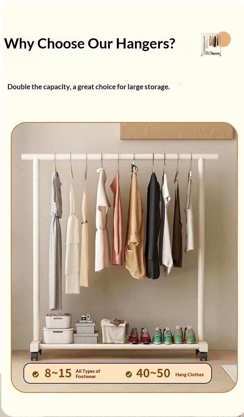 Rak Pakaian Multifunctional Simple Steel Coat Rack Bedroom Cloth ...