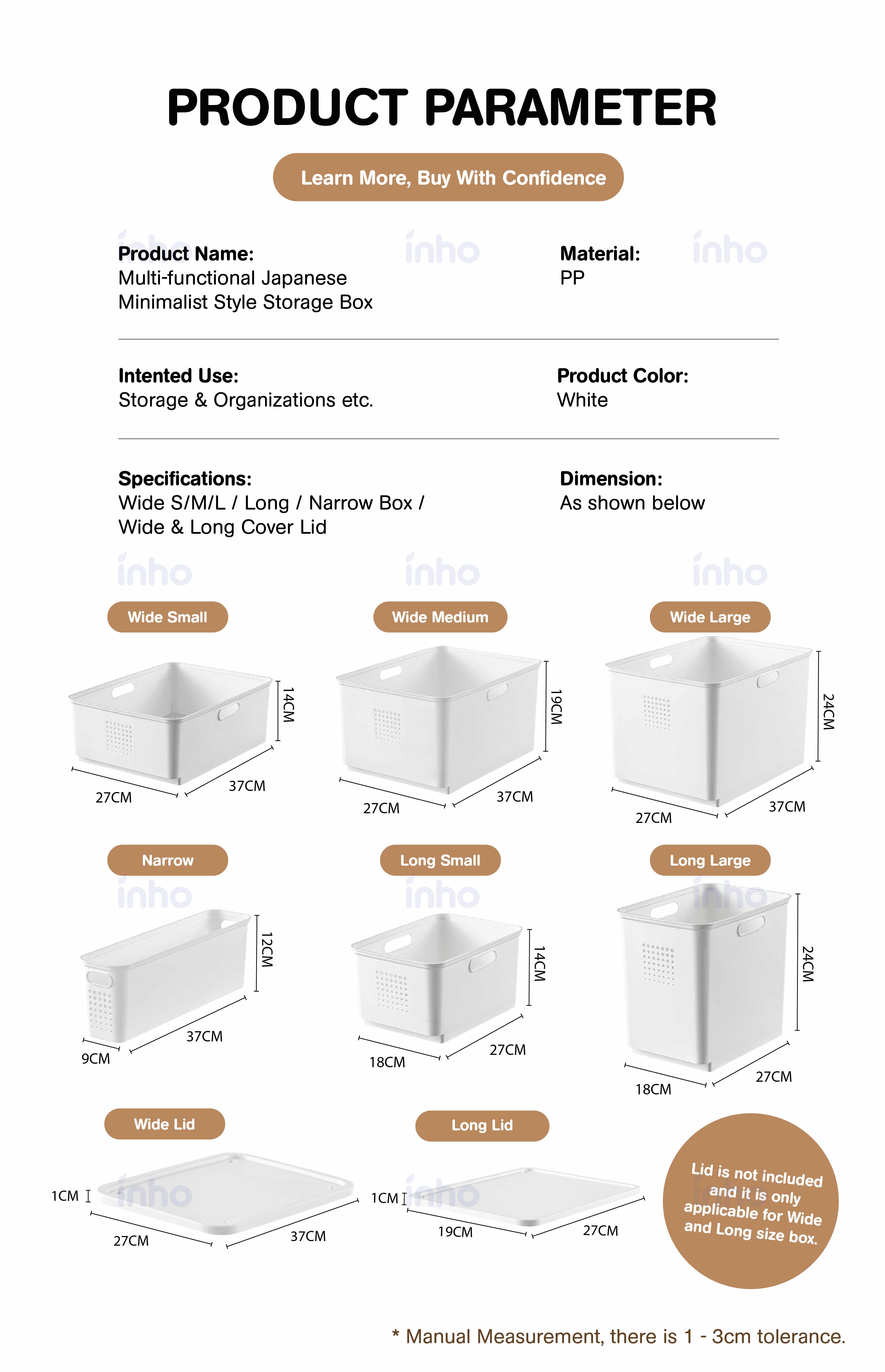 INHO Multi-Sizes Tabletop Plastic Kitchen Living Room Snacks Cabinet ...