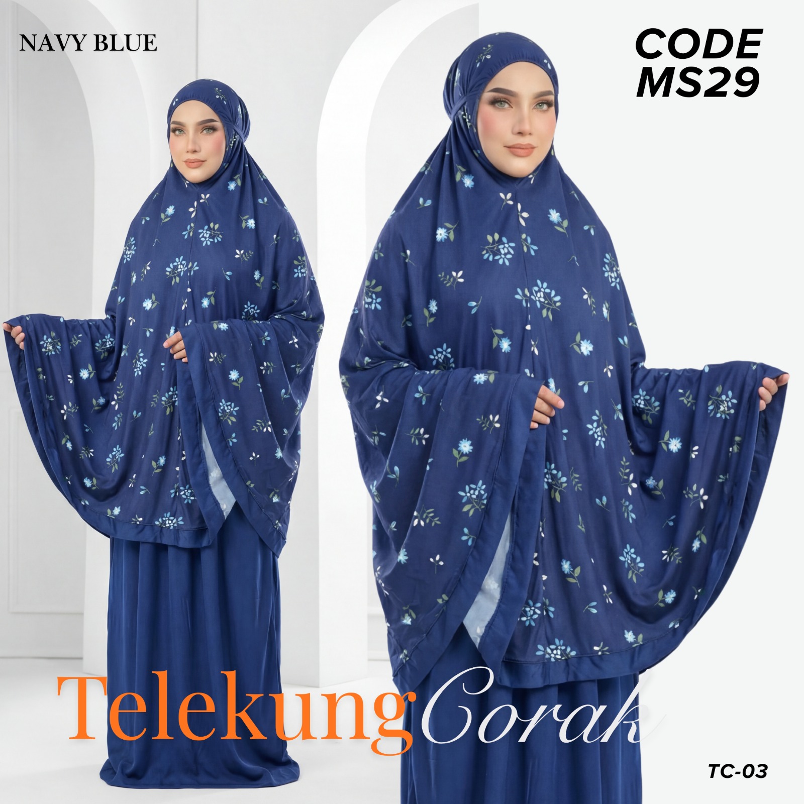 Telekung Corak Baru 2026 Cotton Viscose Digital Print Dewasa Free Size ...