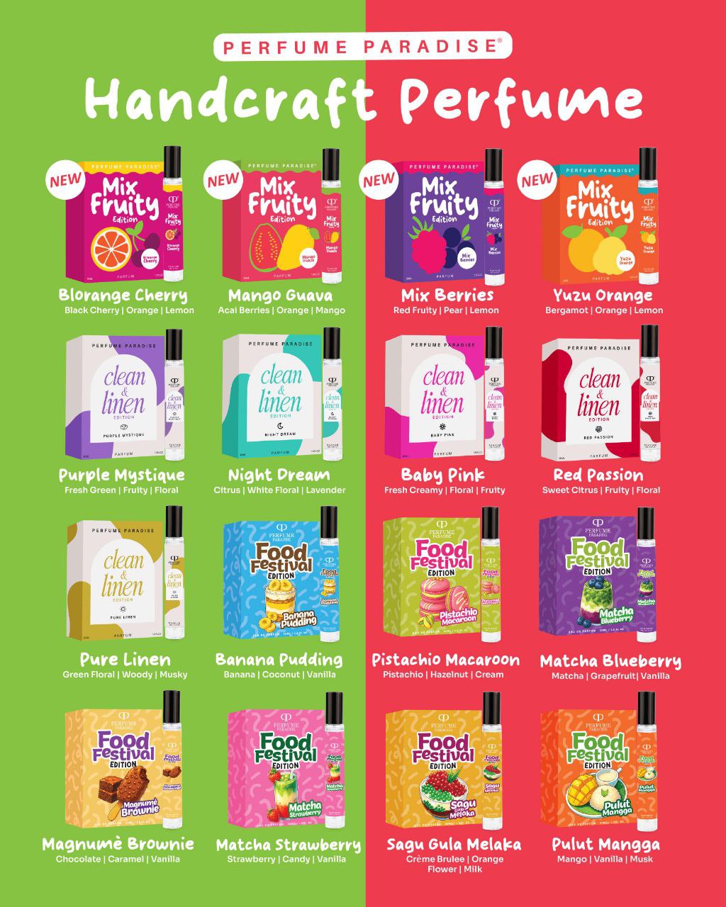 Perfume Paradise Mix Fruity Edition 10ml 30ml Blorange Cherry Berries ...