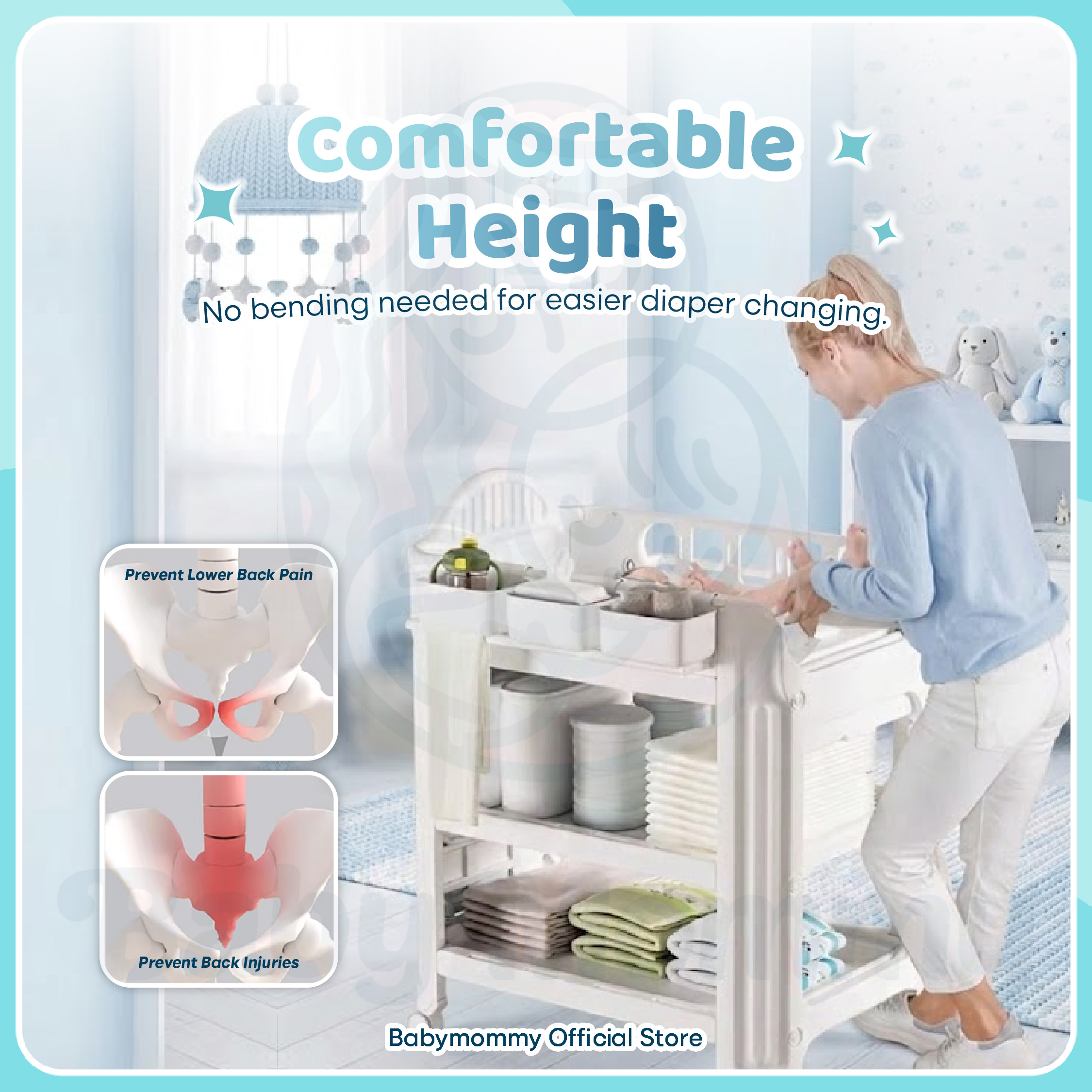 🇲🇾 Ready Stock Multipurpose Baby Diaper Changing Table Baby Diapers ...
