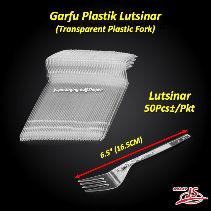 Garfu Panjang Plastik Lutsinar Jenis Pakai Buang Disposable Plastic ...