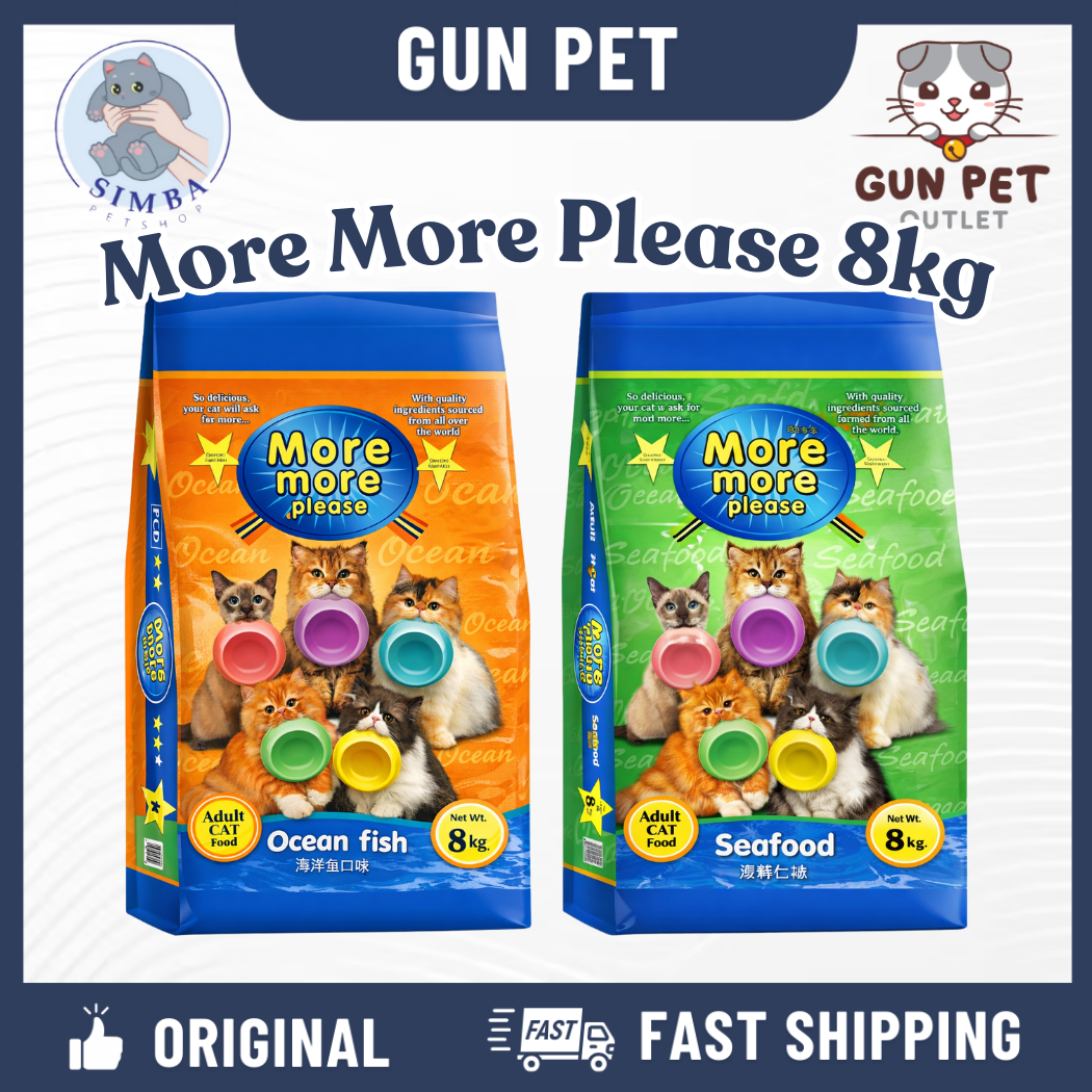 GUN PET More More Please Cat Dry Food 8kg Ocean Fish Seafood Premium ...