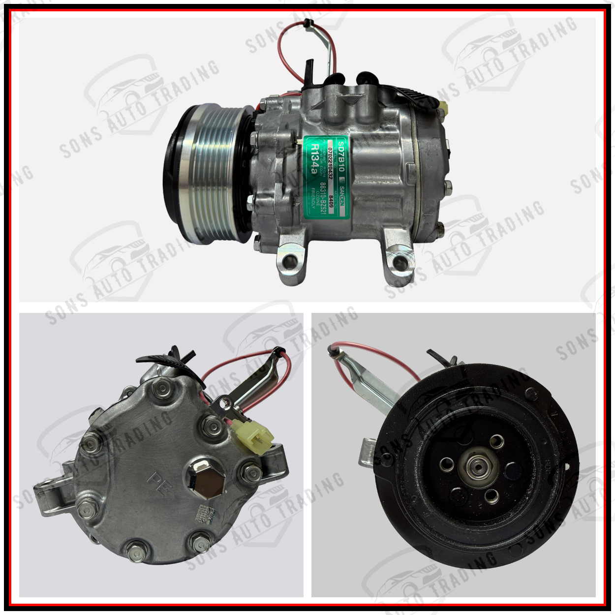 8409-6000M (100% SANDEN ORIGINAL) PERODUA AXIA AIRCOND COMPRESSOR FULL ...