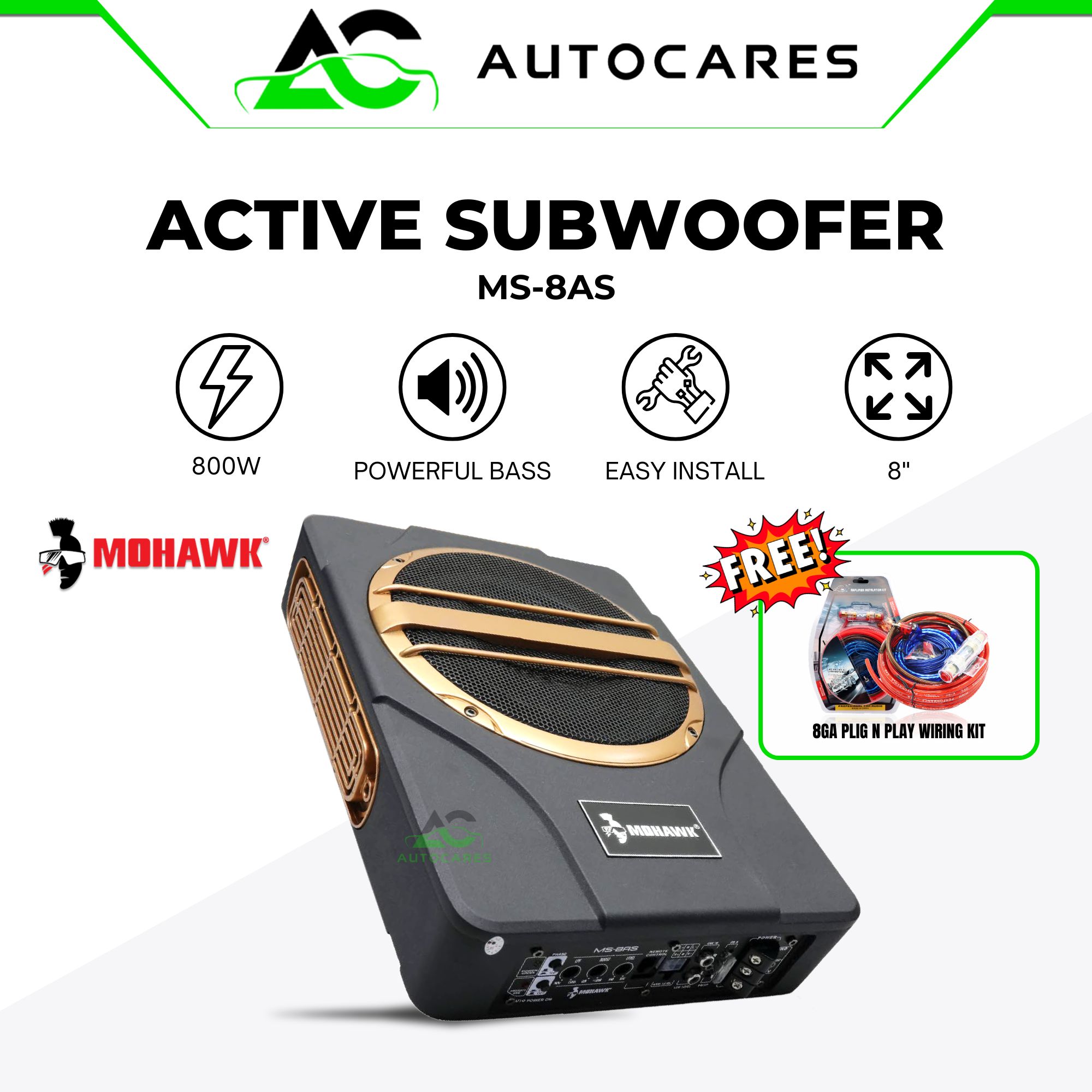[FREE Wiring Kit] Mohawk Subwoofer 8