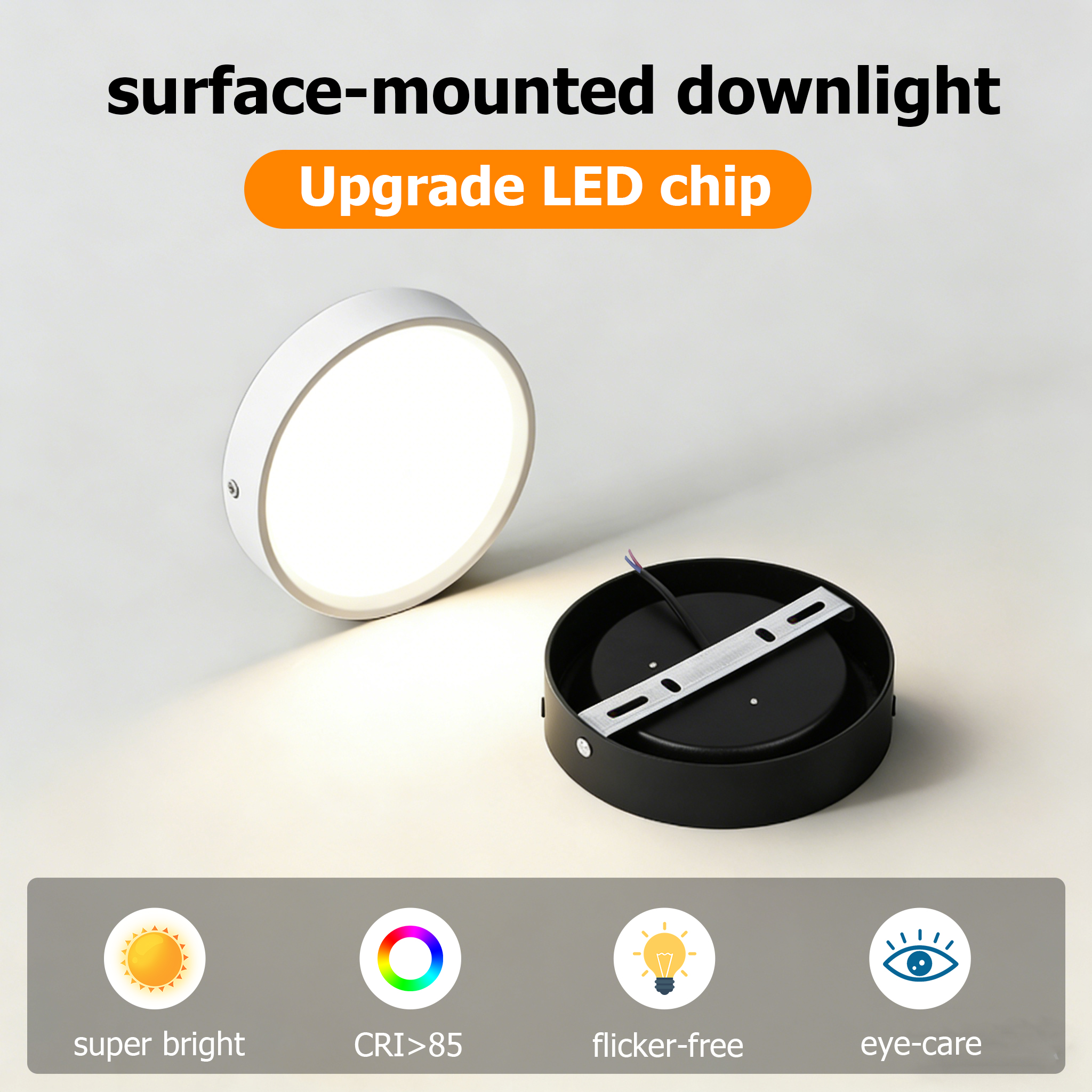 3 Colors Downlight LED Surface Mounted Downlight Ceiling Light 25W 15W ...