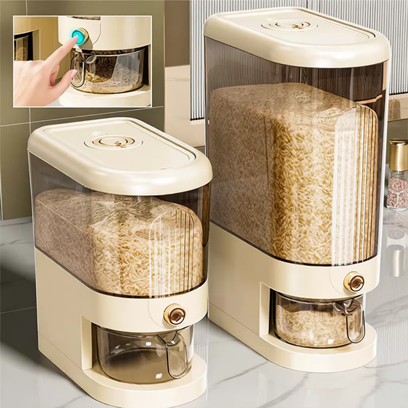 5/10KG Rice Dispenser Rice Bucket Insect Moisture Proof Food Storage ...