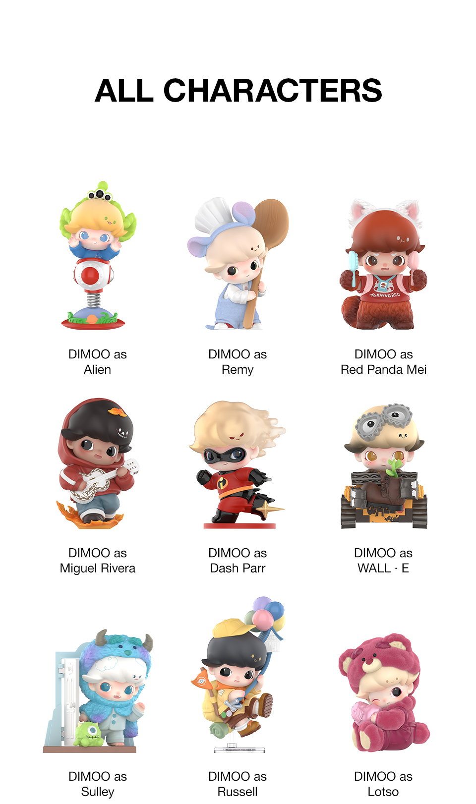 POP MART DIMOO WORLD × PIXAR Series Figures Blind Box | Shopee Malaysia