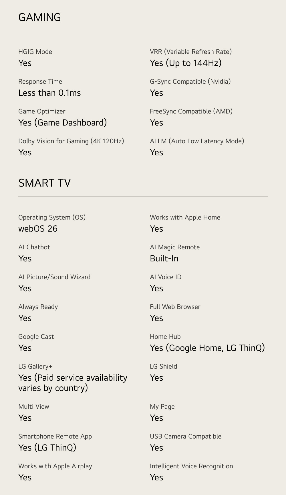65 inch LG OLED AI B6 4K Smart TV 2026 | Shopee Malaysia