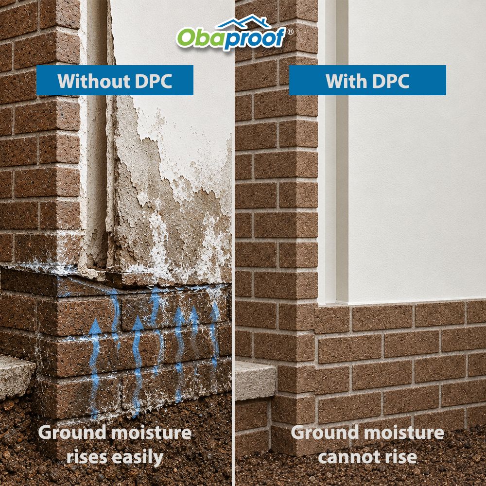 OBAPROOF DPC Damp Proof Course Brick Wall Rising Damp Moisture Barrier ...