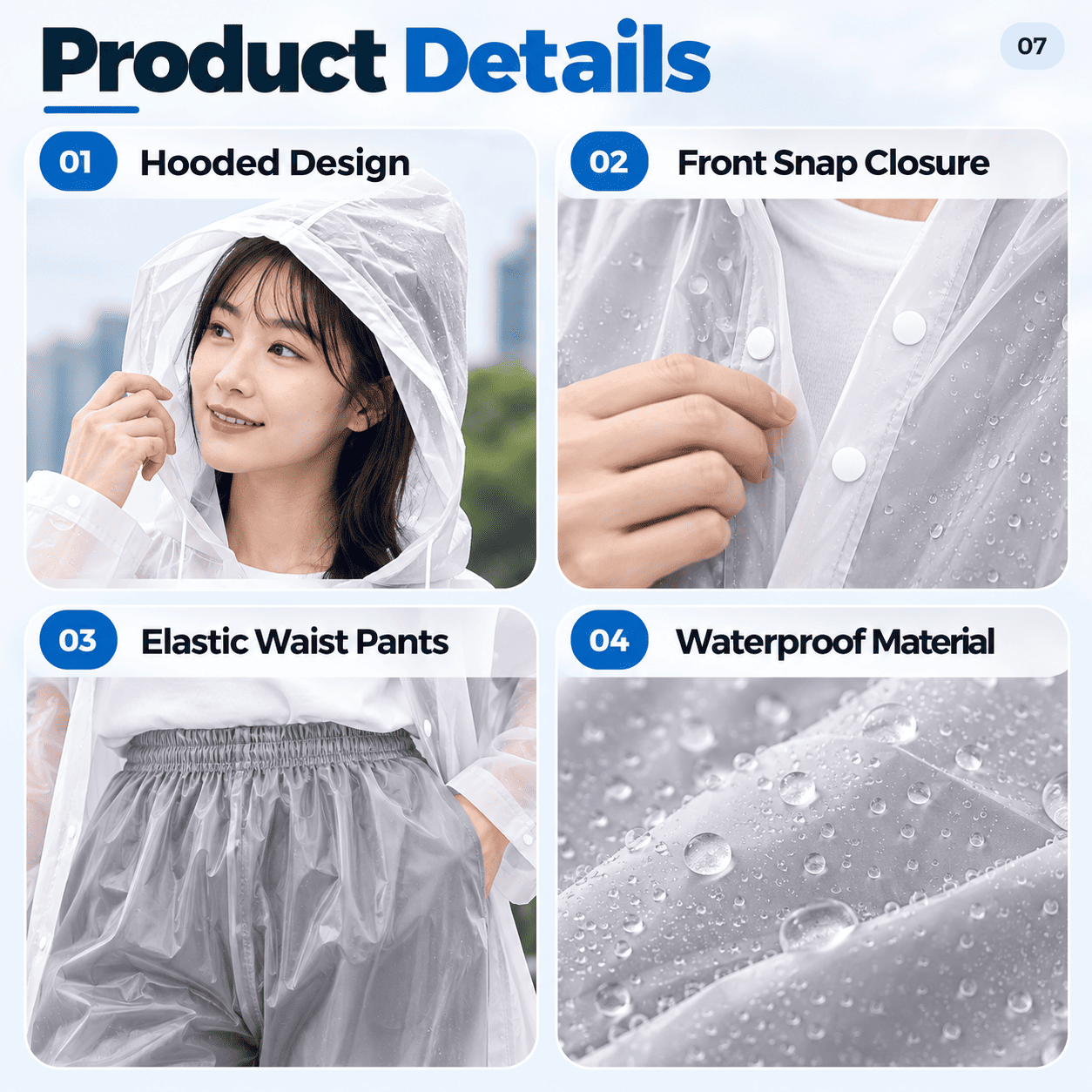iExMart Adult Two-Piece Raincoat Set | Heavy Rain Cycling Baju Hujan ...
