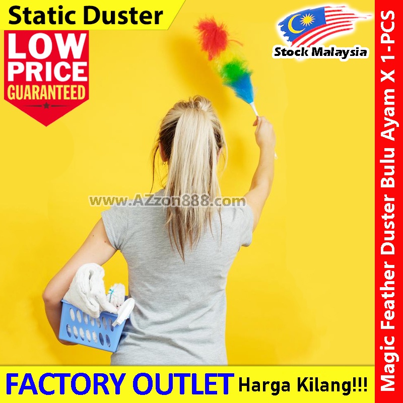 Magic Static Duster Soft Nylon Feather Duster Bulu Ayam Plastic # ...