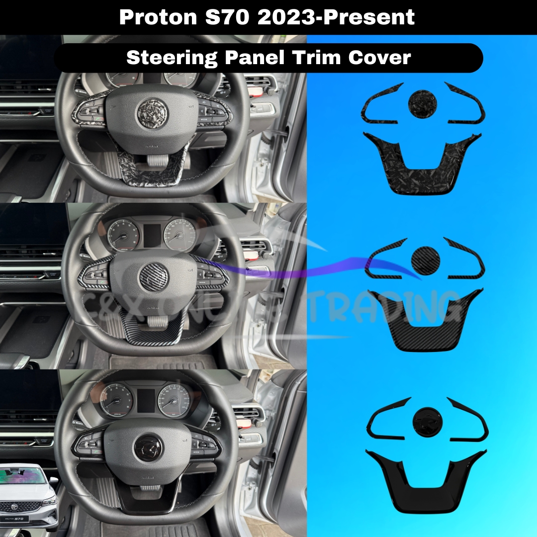 Proton S70(SS11) 2023-2025 Forged Carbon Trim&Glossy Black Steering ...