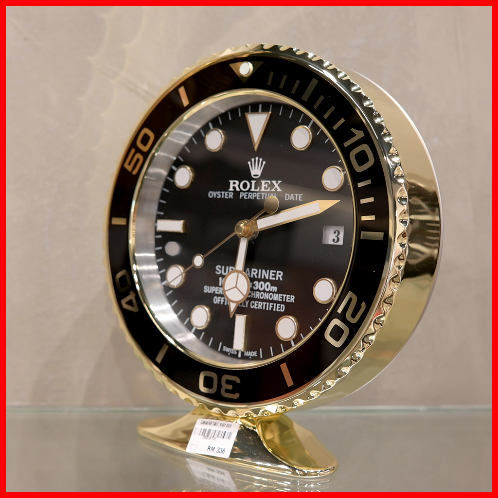Premium S.Steel R.O.L.E.X Desktop clock | Shopee Malaysia