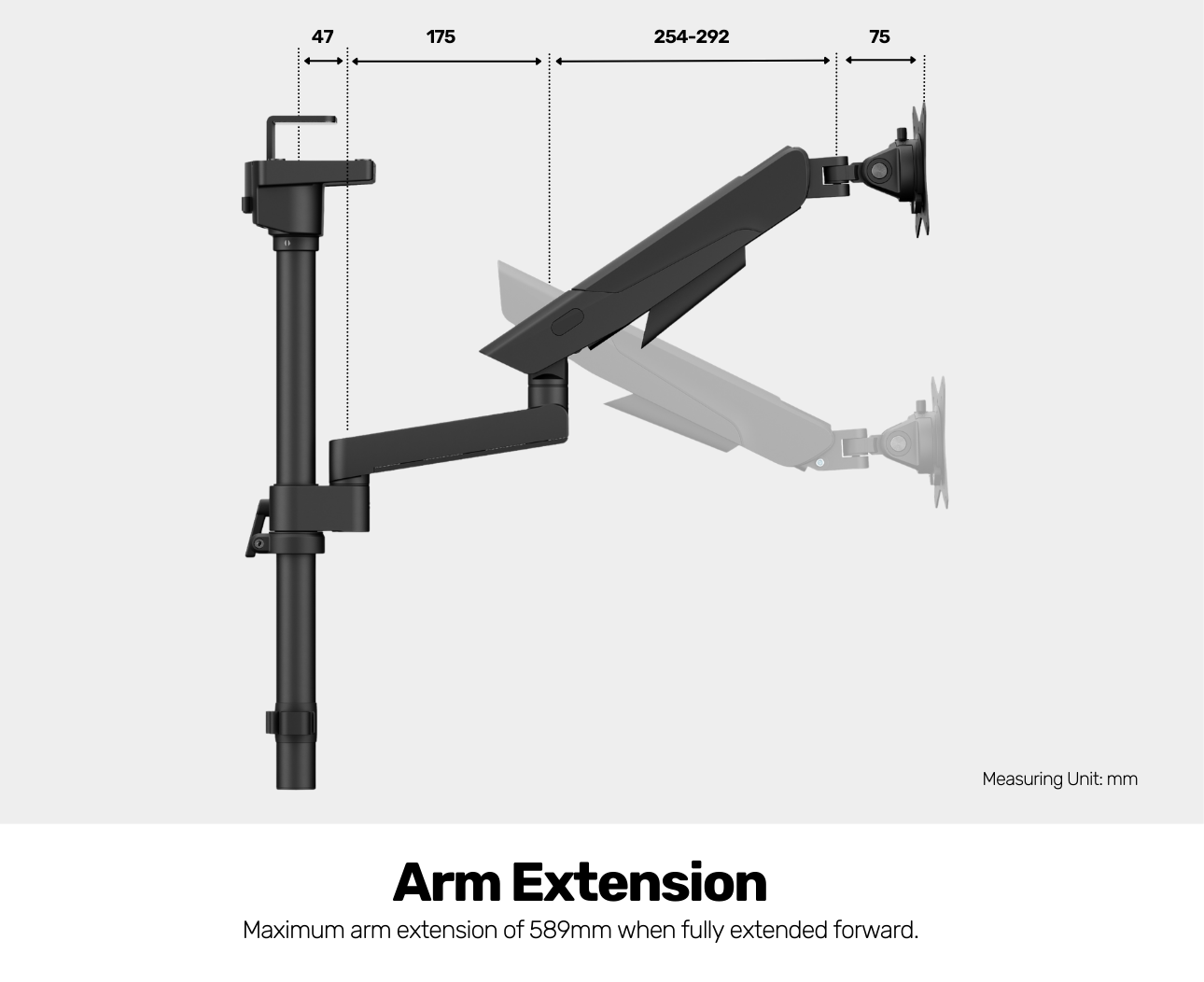 the Aryl™ Flex Inverted Single Monitor Arm | Shopee Malaysia