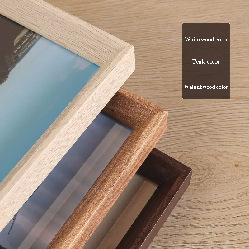 Nordic Wooden Retro Photo Frame 4R 6R 8R A4 A3 Home Frame Wall Desk ...