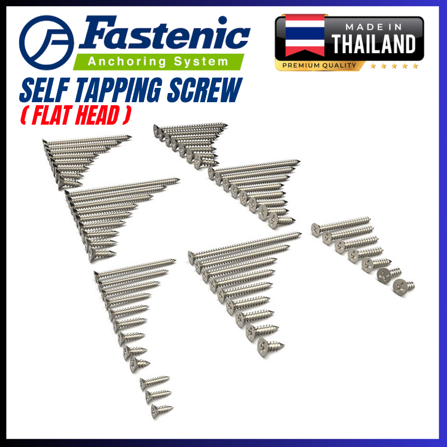 (BOX/KOTAK) FASTENIC Self Tapping Screw 4# 6# 8# 10# Self Tapping Screw ...