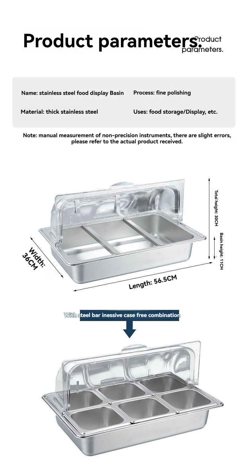 Stainless Steel Condiment Server with Ice Base – Multi-Compartment ...