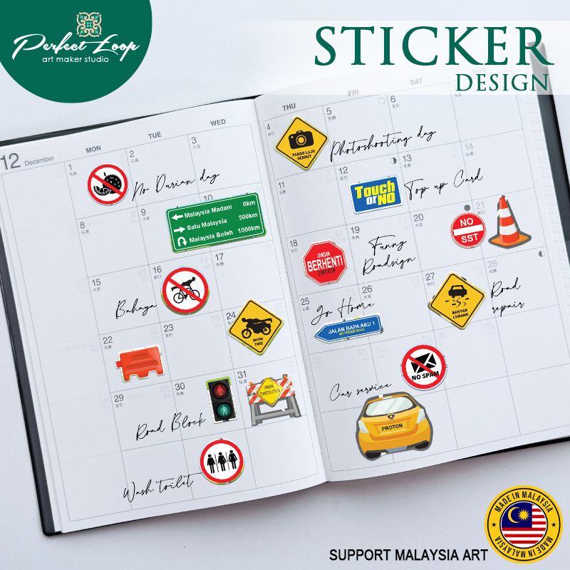 Sticker Design Malaysia Funny Road Sign Board Art Concept (pelekat ...
