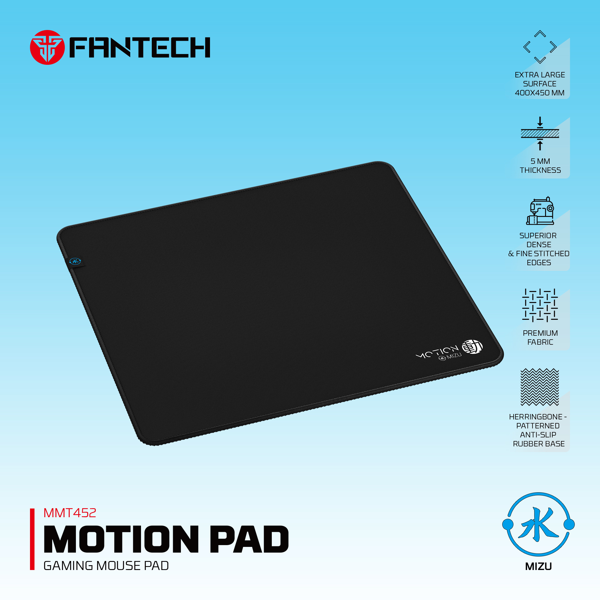 Fantech Motion Pad MMT451-455 Gaming Mousepad | Herringbone Patterned ...