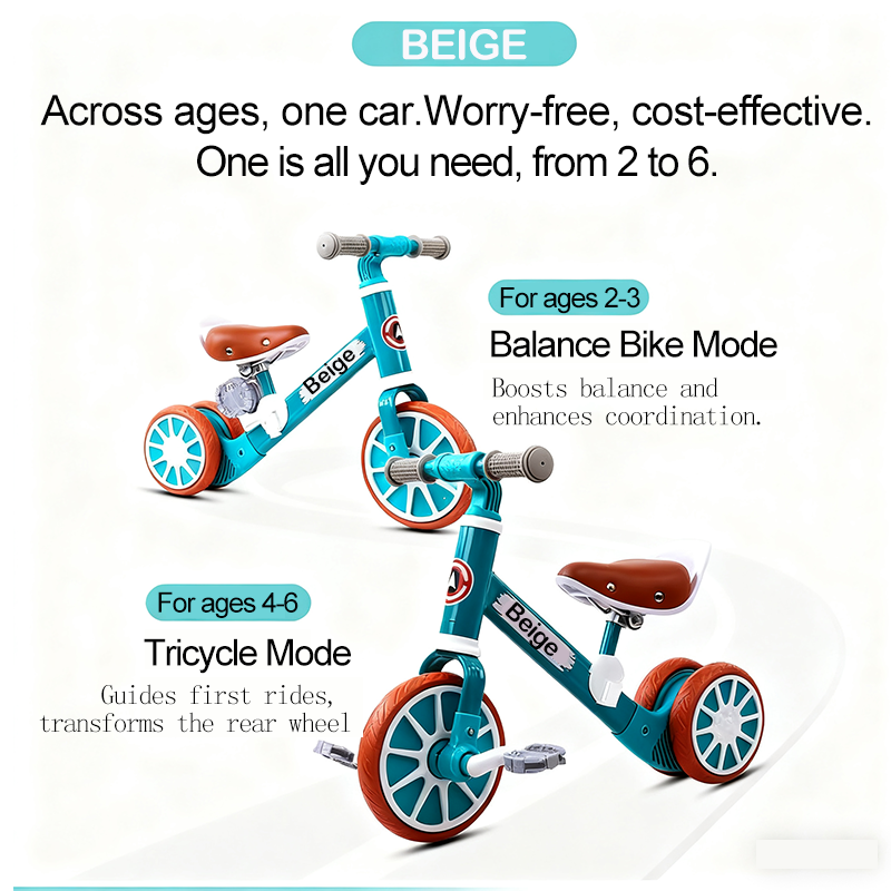 Image showcasing Tricycle Kids 3 in1 Children Scooter Multi Bicycle Mini Balance Bike ...