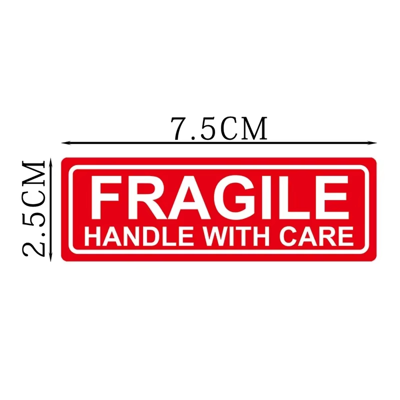 Courier Fragile Stickers 300 PCS Roll Handle with Care Warning Labels ...