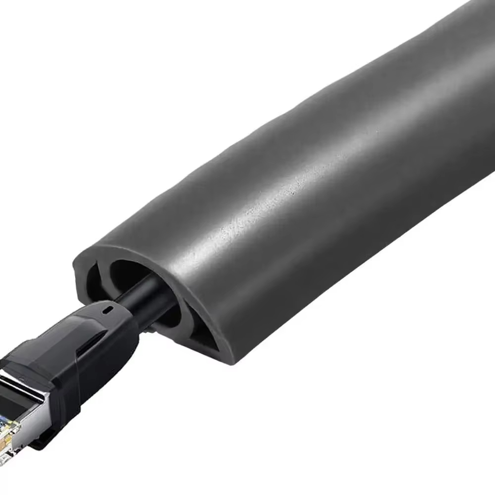 PVC Cable Trunking Self-Adhesive Flexible Wire Cover Anti-Step Floor ...