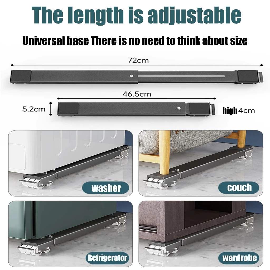 🔥2 PCS🔥999kg Washing Machine Base Stand 45-70cm Universal Adjustable ...