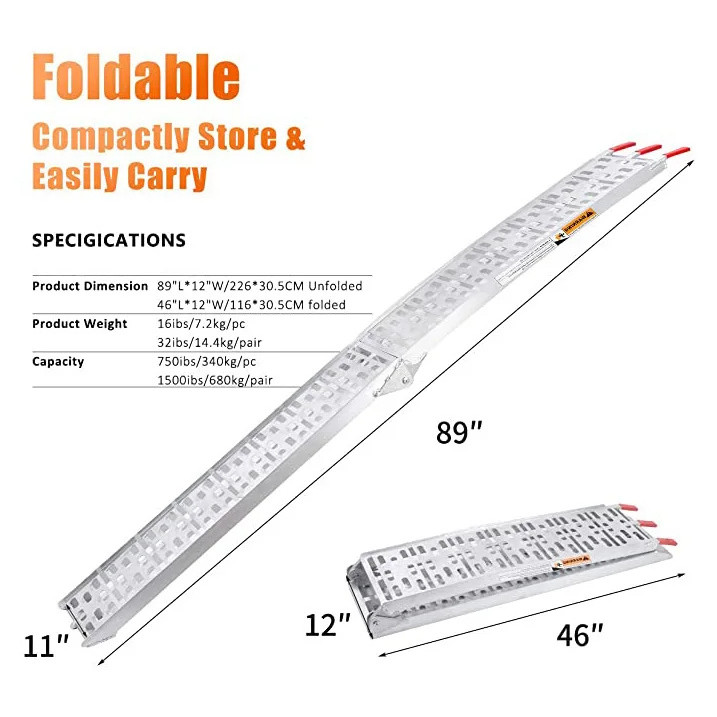 Aluminum Ramp Ladder Bike Motorcycle Tangga Motor Folding Ladder Heavy ...