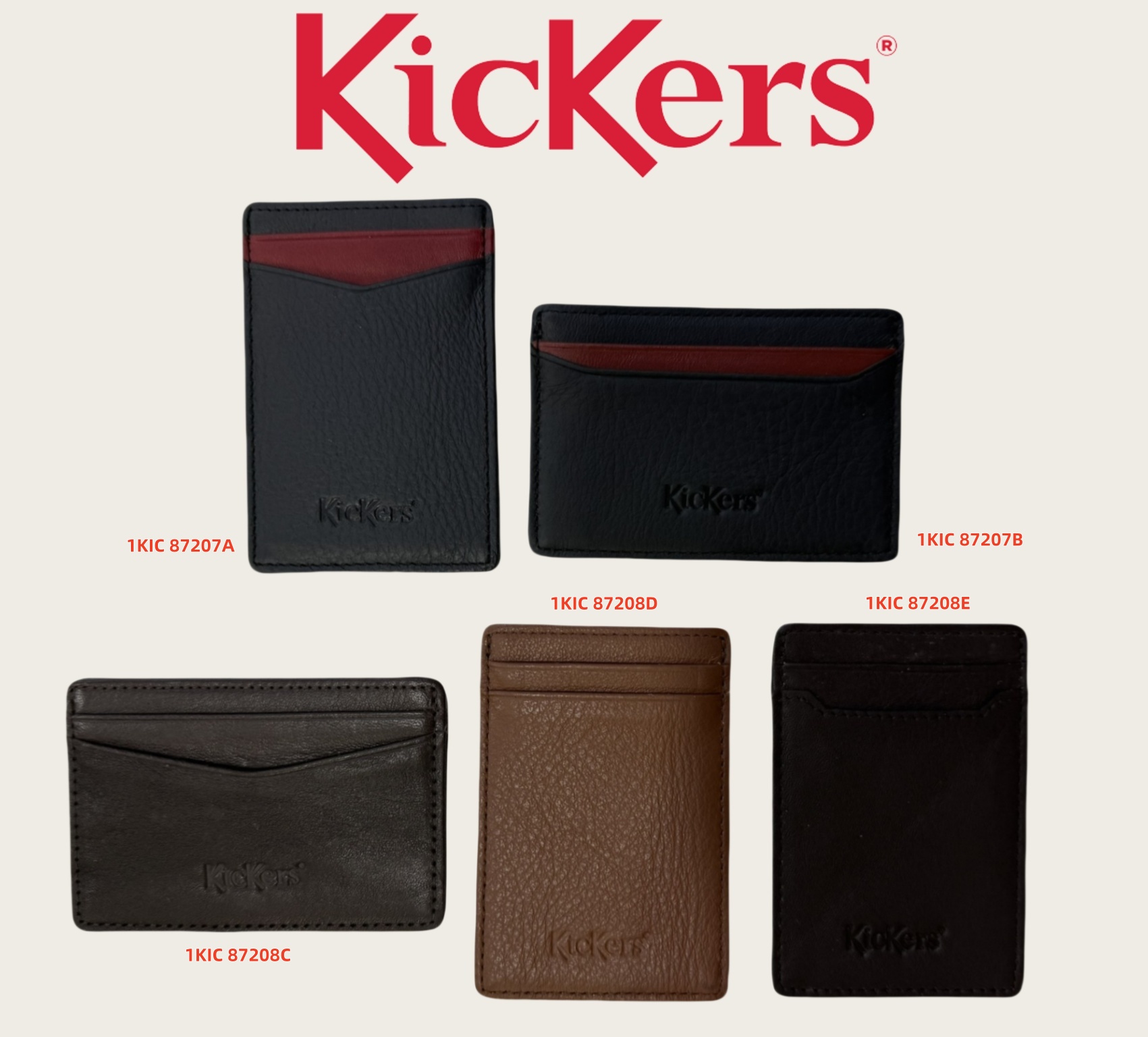 Kickers Genuine Leather Wallet Pocket Card Holder Dompet Card Nipis ...