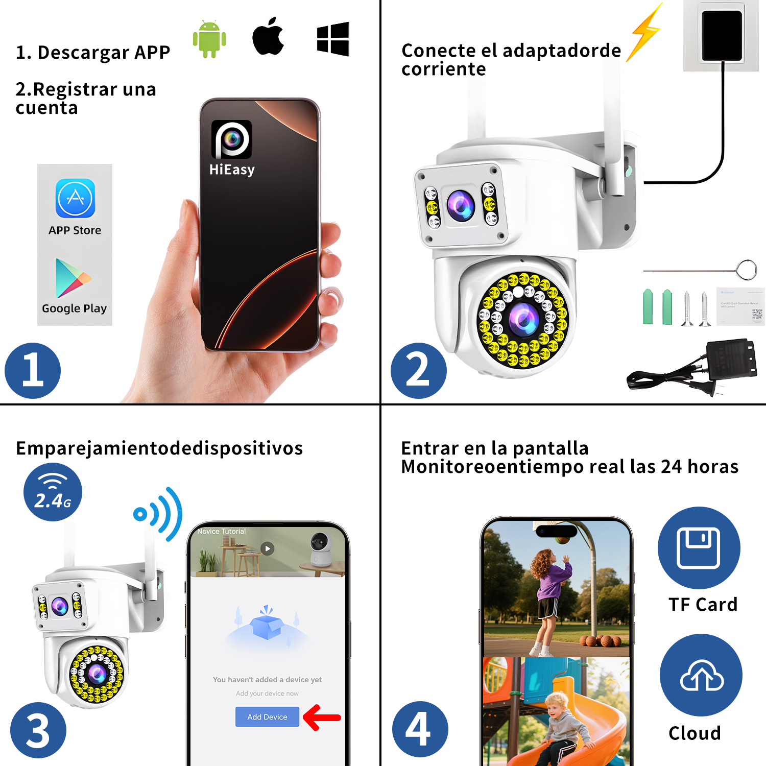 HiEasy Camera Dual lens WiFi camera 8MP wireless closed-circuit ...