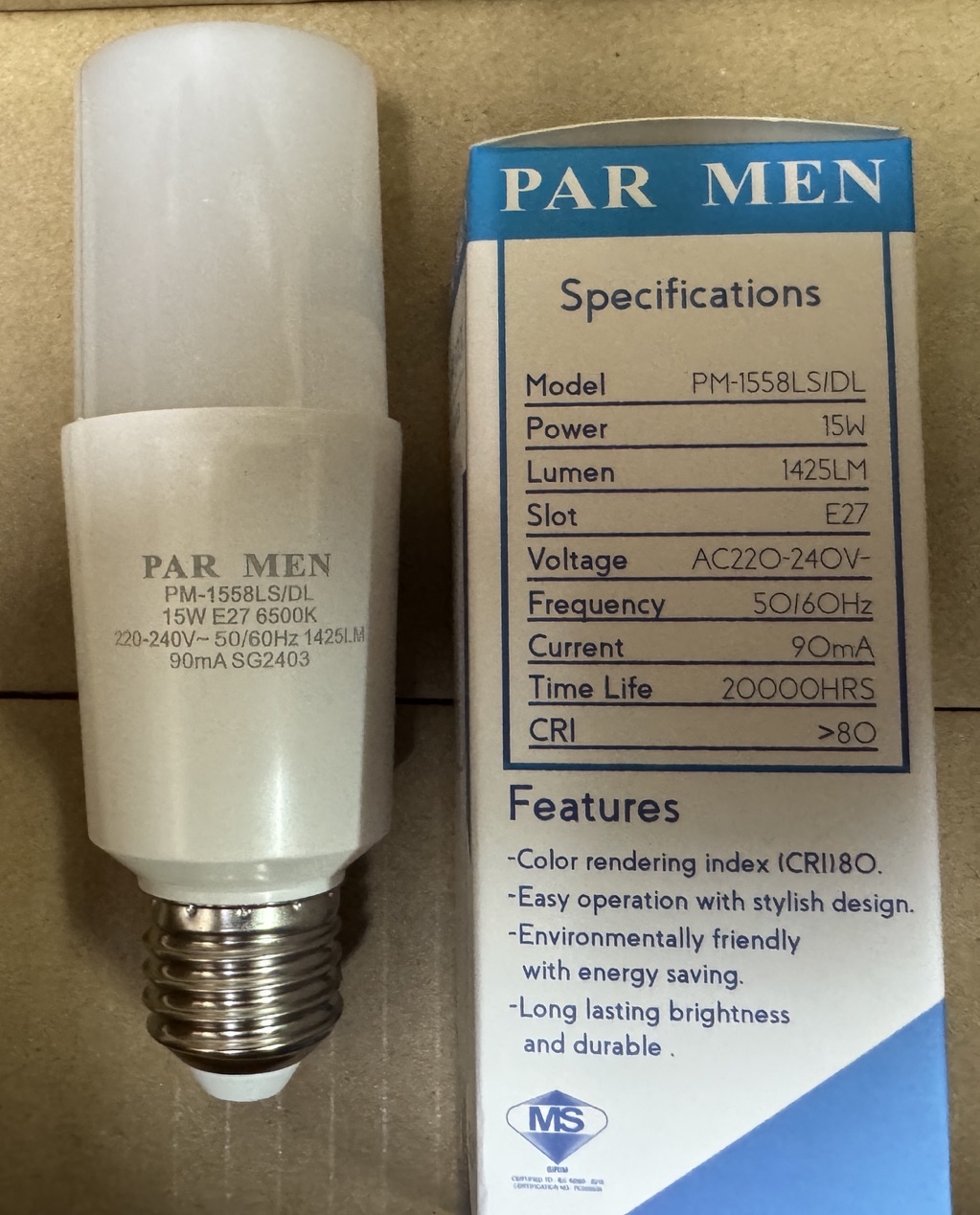 (10W / 15W) PAR MEN E27 LED STICK BULB -DAYLIGHT-WHITE / 10W LED A60 ...